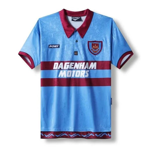 Camiseta de fútbol West Ham 1995/97 VISITANTE MANGA CORTA VERSION FAN